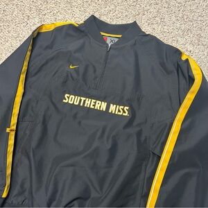 Vntg Nike Southern Miss Golden Eagles Pullover Windbreaker Jacket Embroidered XL